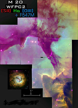 Mosaic M 20 images from HAST