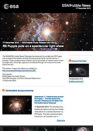 ESA/Hubble Photo Release heic1323 - RS Puppis puts on a spectacular light show
