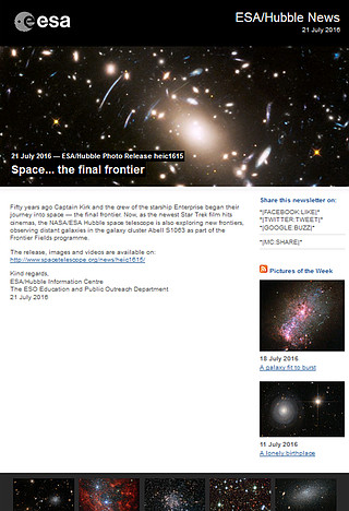 ESA/Hubble Photo Release heic1615 - Space... the final frontier