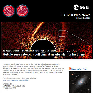 ESA/Hubble Science Release heic2512 - Hubble sees asteroids colliding at nearby star for first time