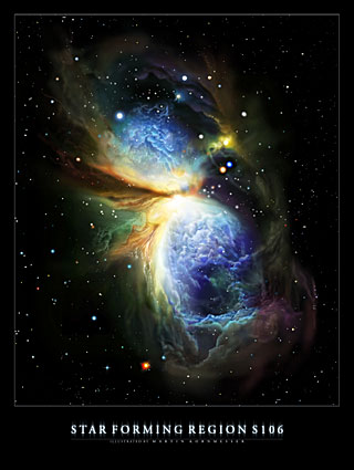 Star Forming Region S106 (artist's impression)
