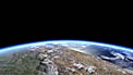 Flying over planet Earth (artist's impression)