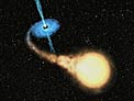 Black hole and companion star = Microquasar GRO J1655-40 (artist's impression)