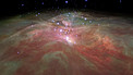 Flight through Orion Nebula in visible and infrared light (excerpt)